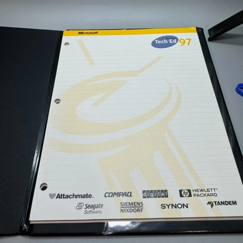 Microsoft Tech Ed 97 Black‎ with notepad - Vintage